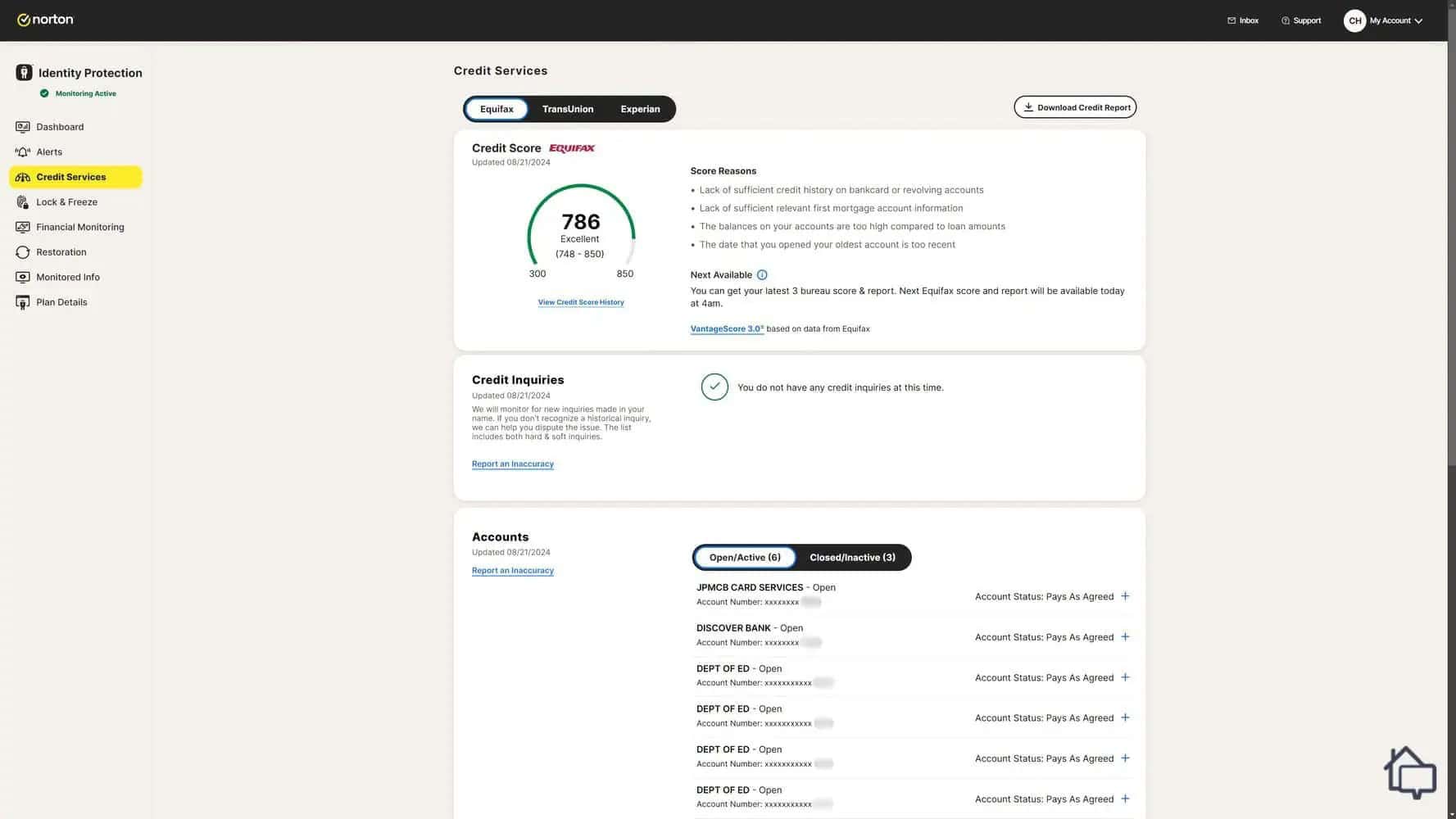 LifeLock’s Credit Services gave us tips to improve our credit score.