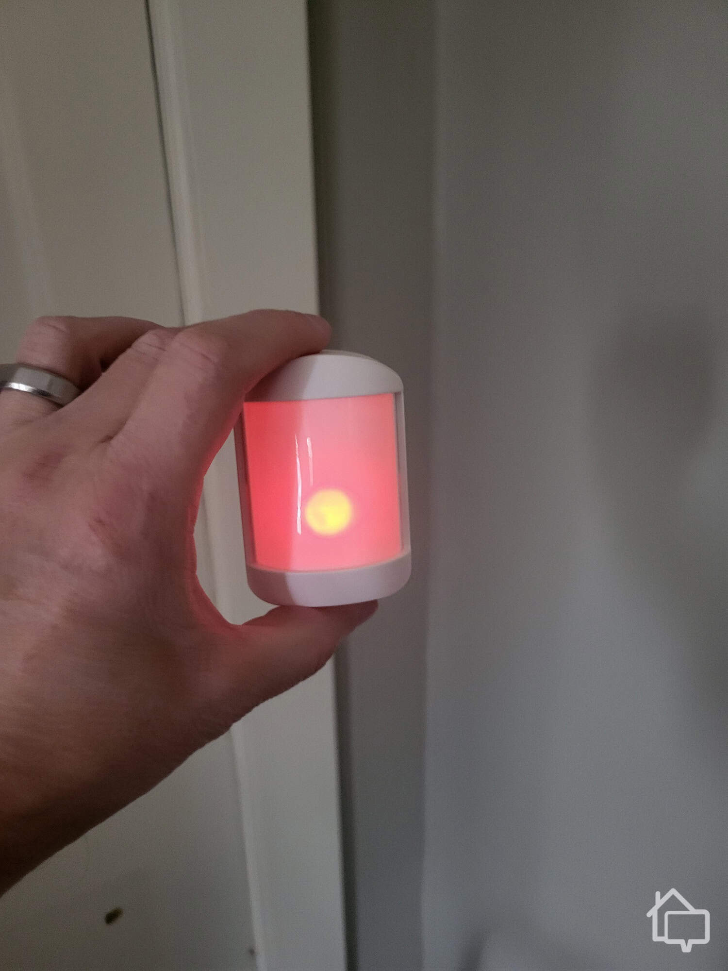 The Cove motion sensor lights up when it detects movement.