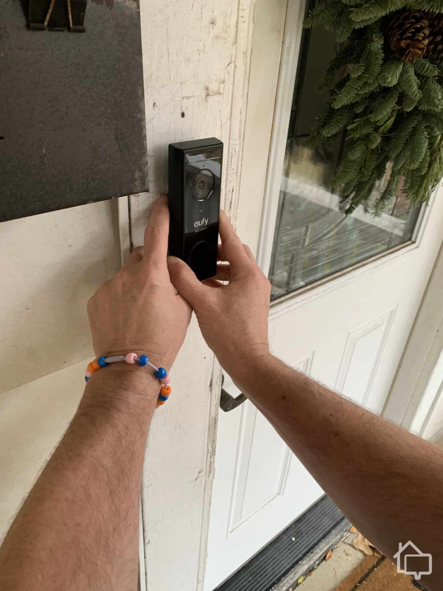 We had to wait a couple more days before it arrived, but it was easy to set up the Eufy video doorbell. 